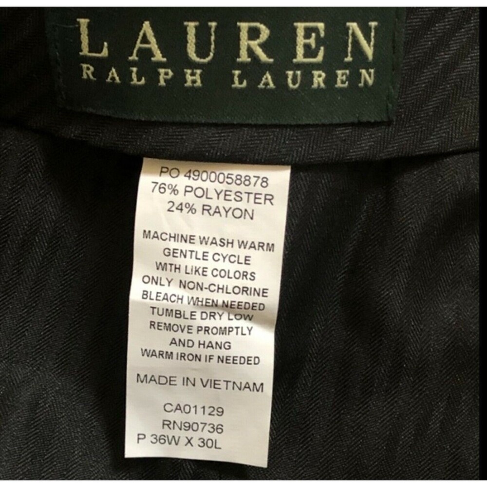 Lauren Ralph Lauren Men’s Dress Pants Size 36 x 30 Brown New - Picture 5 of 5